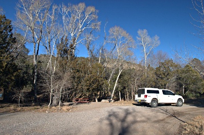 Our truck in a campsite
