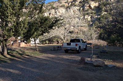 Our truck in a lower campsite
