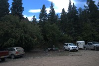cars parked in the campground
