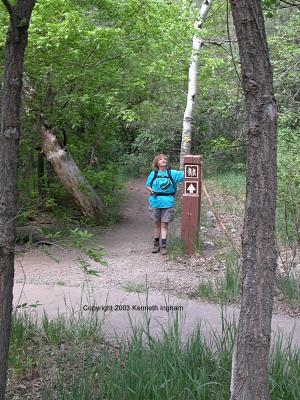 Diana Northup at the actual trailhead

