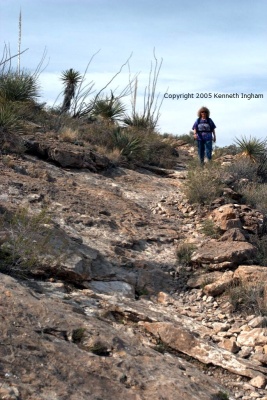 Diana near the start of the trail

