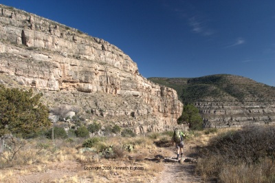 Diana Northup on a more level part of the trail
