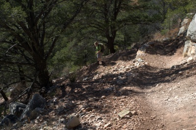 Diana Northup on a switchback.
