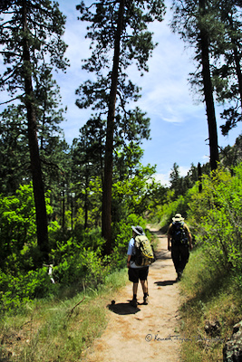 Diana and Steve on the trail.
