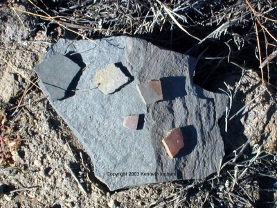 potshards at the Frijolito ruins
