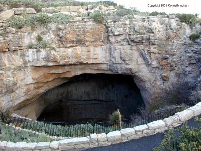 The natural entrance to Carlsbad Cavern
