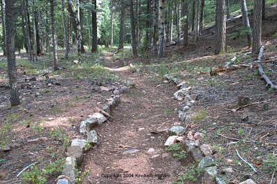 rock-edged trail
