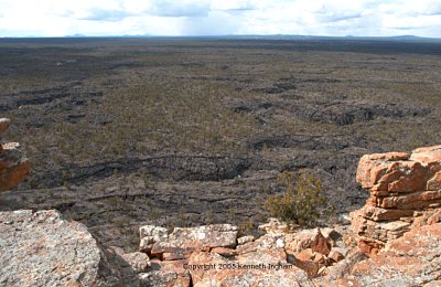 Cinder cones and an approaching snowstorm
