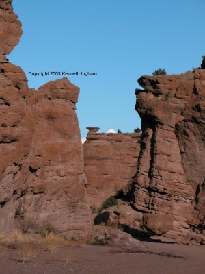 The canyon and some of the interesting rock formations.
