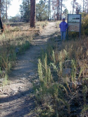 Diana Northup near the trailhead
